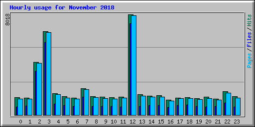 Hourly usage for November 2018