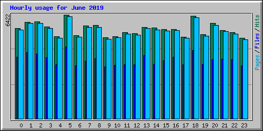 Hourly usage for June 2019