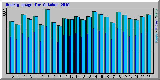 Hourly usage for October 2019