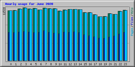 Hourly usage for June 2020
