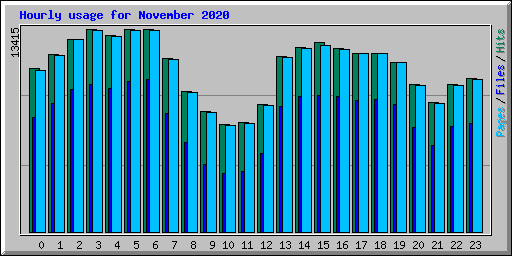 Hourly usage for November 2020