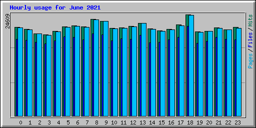 Hourly usage for June 2021