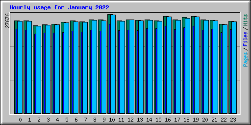 Hourly usage for January 2022