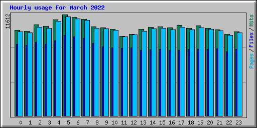 Hourly usage for March 2022