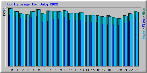 Hourly usage for July 2022