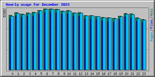 Hourly usage for December 2023