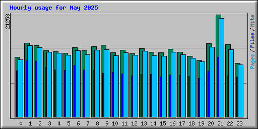 Hourly usage for May 2025
